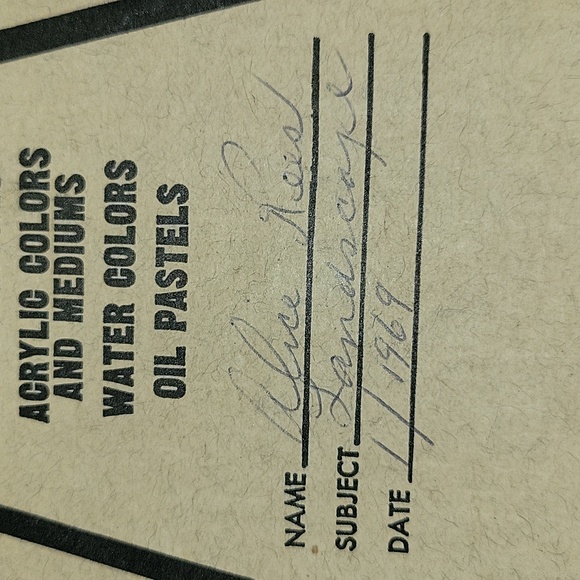 Original 1969 Oil On Board Painting - Picture 7 of 7